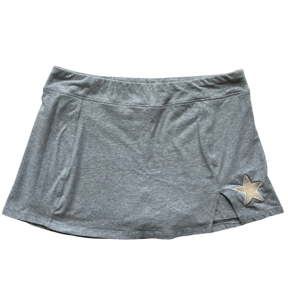 Grayson Threads Heather Gray Skort with Star Detail Size XL